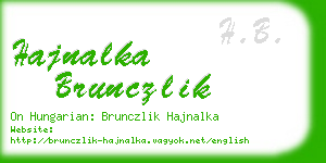 hajnalka brunczlik business card